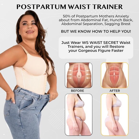 Short Torso Waist Cincher Shapewear Underbust Corset Waist Trainer for Women's - Picture 2 of 7